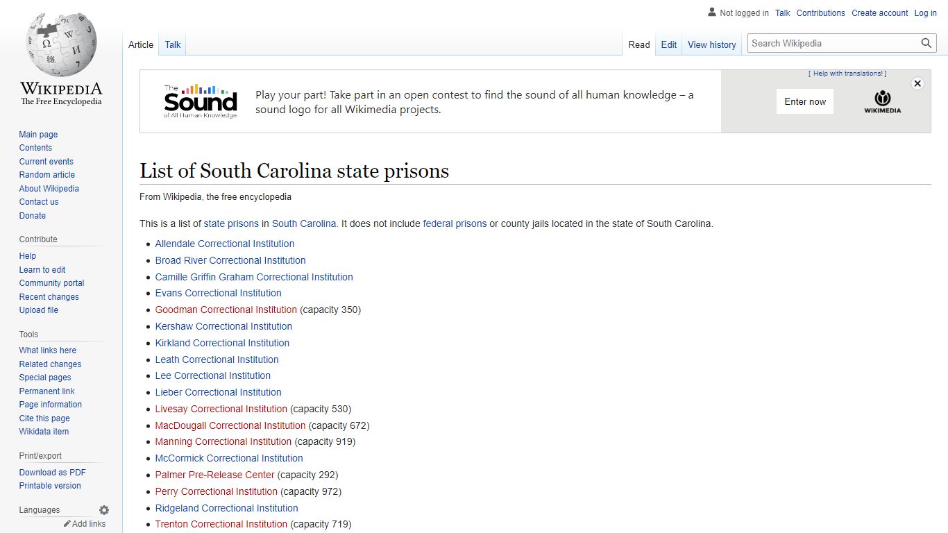 List of South Carolina state prisons - Wikipedia