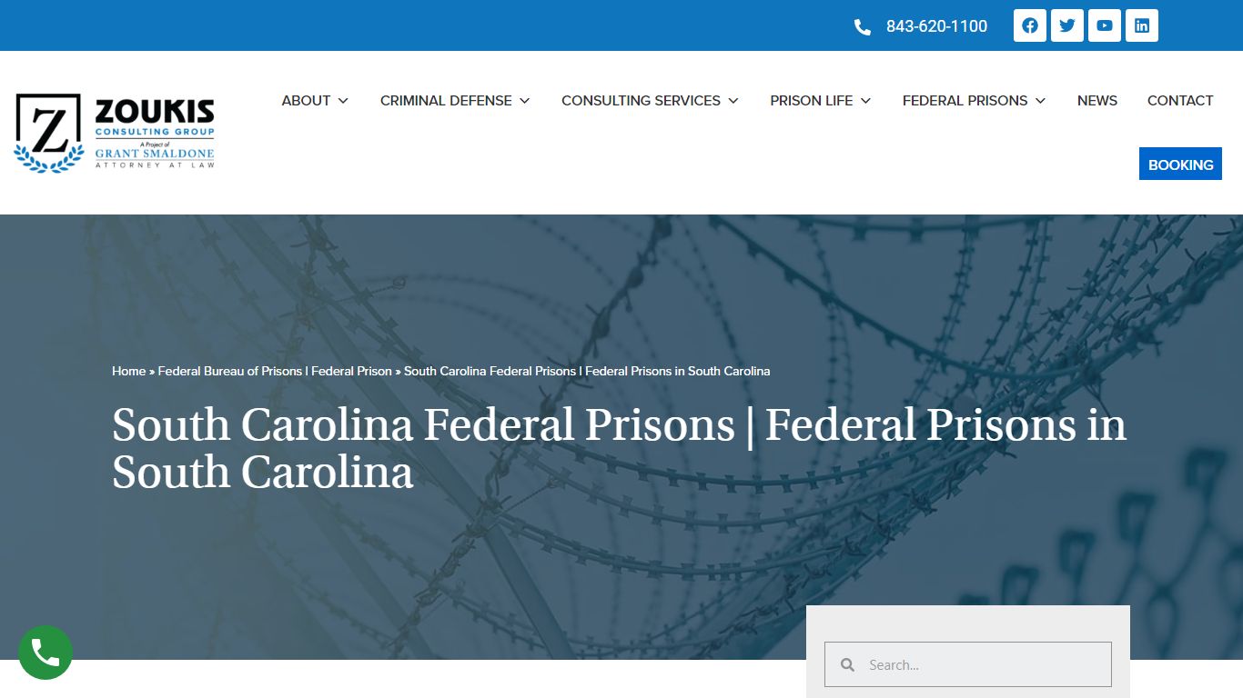 Federal Prisons in South Carolina - Zoukis Consulting Group